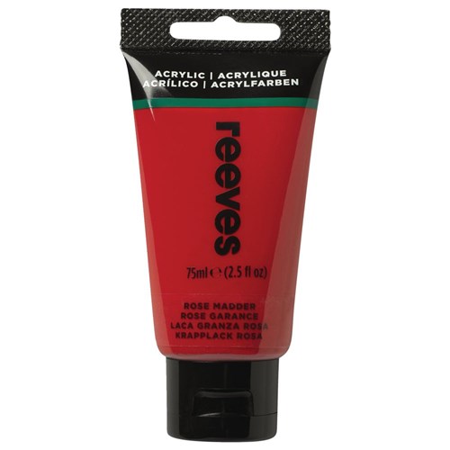 Reeves Artists' Acrylic Colour Brilliant Red 200mL_2